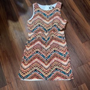 Teeze Me Printed Cutout-Waist Dress